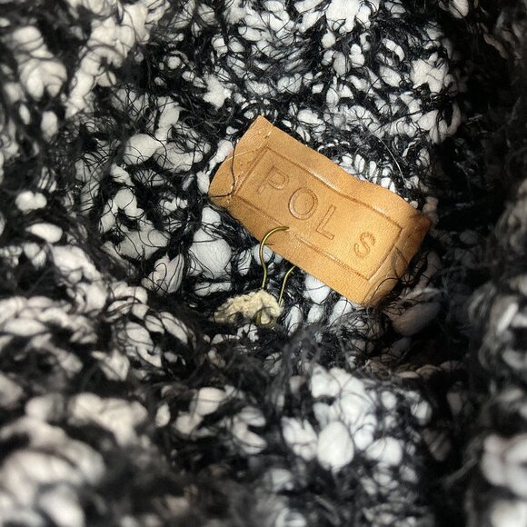 POL SWEATER SMALL 23" PTP BLACK/WHITE NICE ❤️OFFERS! - Picture 3 of 9